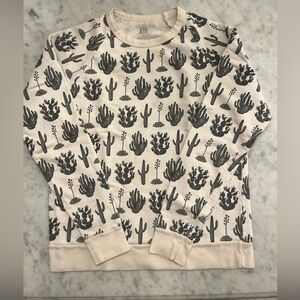 Winter Water Factory Organic Cotton Cactus Print Sweatshirt